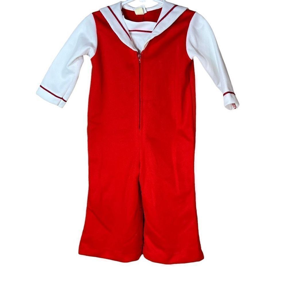 Vintage Toddle Time Red Sailor Outfit